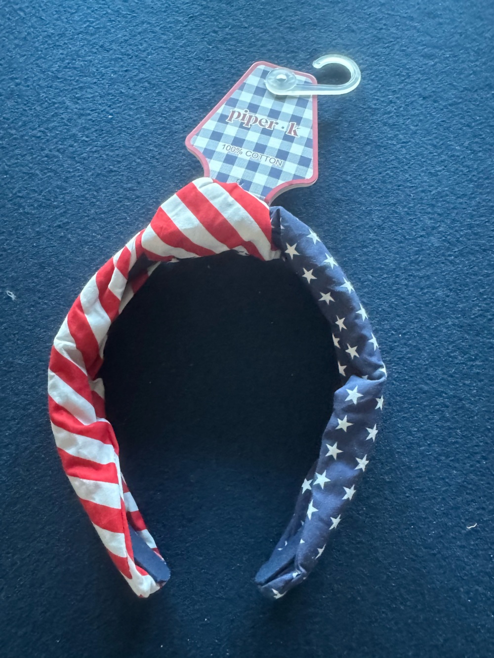 Piper • K Cotton flag Headband with Stars Stripes- AMERICA 250🇺🇸fun fashion